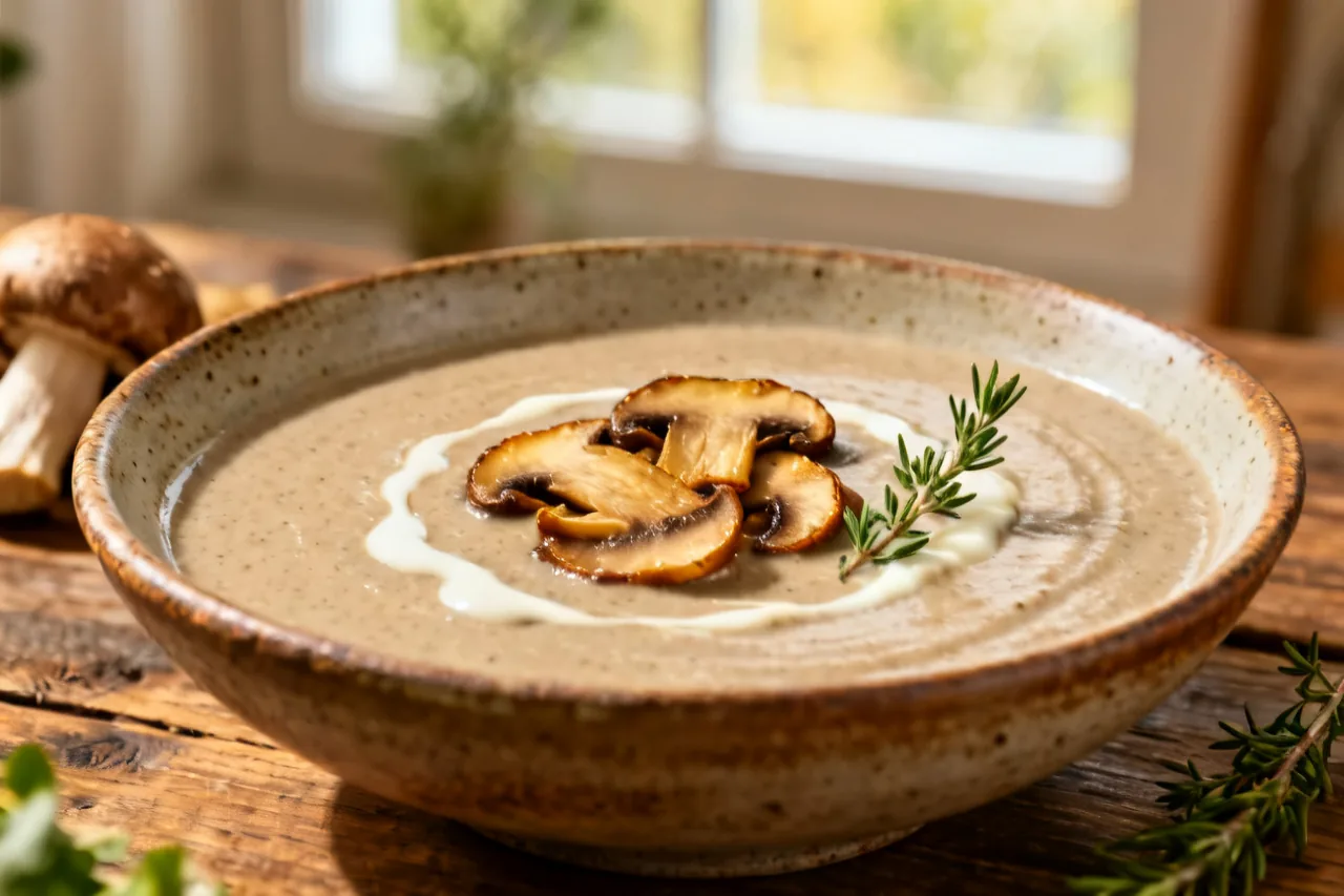 Cremesuppe von Pilzen